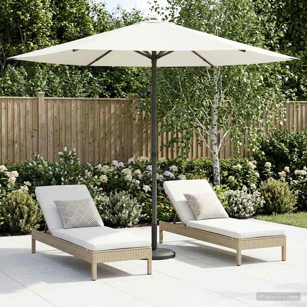 vidaXL Ομπρέλα Κήπου 230 x 230 εκ Πολυεστέρας Ορθογώνιος Κρεμ
