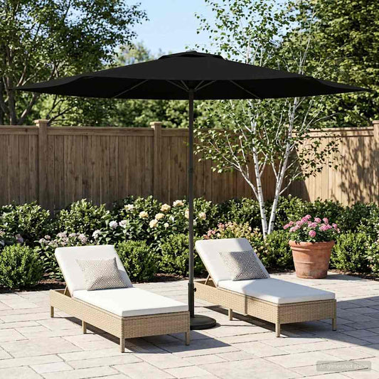 vidaXL Ομπρέλα Κήπου 300 x 300 cm Πολυεστέρας Ορθογώνιος Μαύρο