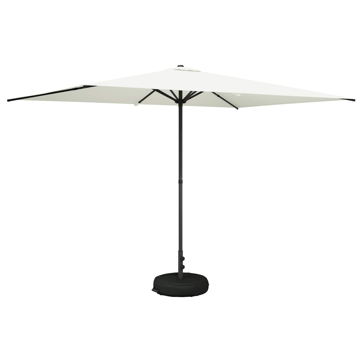 vidaXL Ομπρέλα Κήπου με Βάση 200 x 300 cm Πολυεστέρας Ορθογώνιος Κρεμ