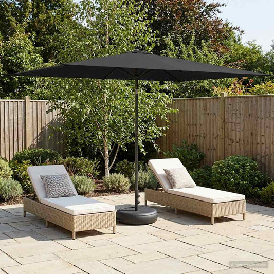 vidaXL Ομπρέλα Κήπου με Βάση 200 x 300 cm Πολυεστέρας Ορθογώνιος