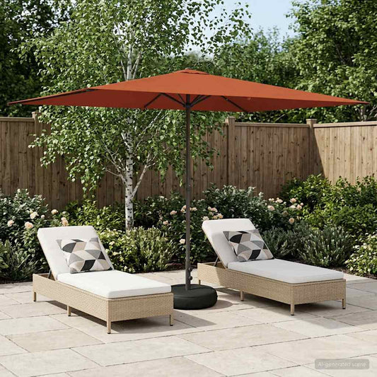 vidaXL Ομπρέλα Κήπου με Βάση 200 x 300 cm Πολυεστέρας Ορθογώνιος
