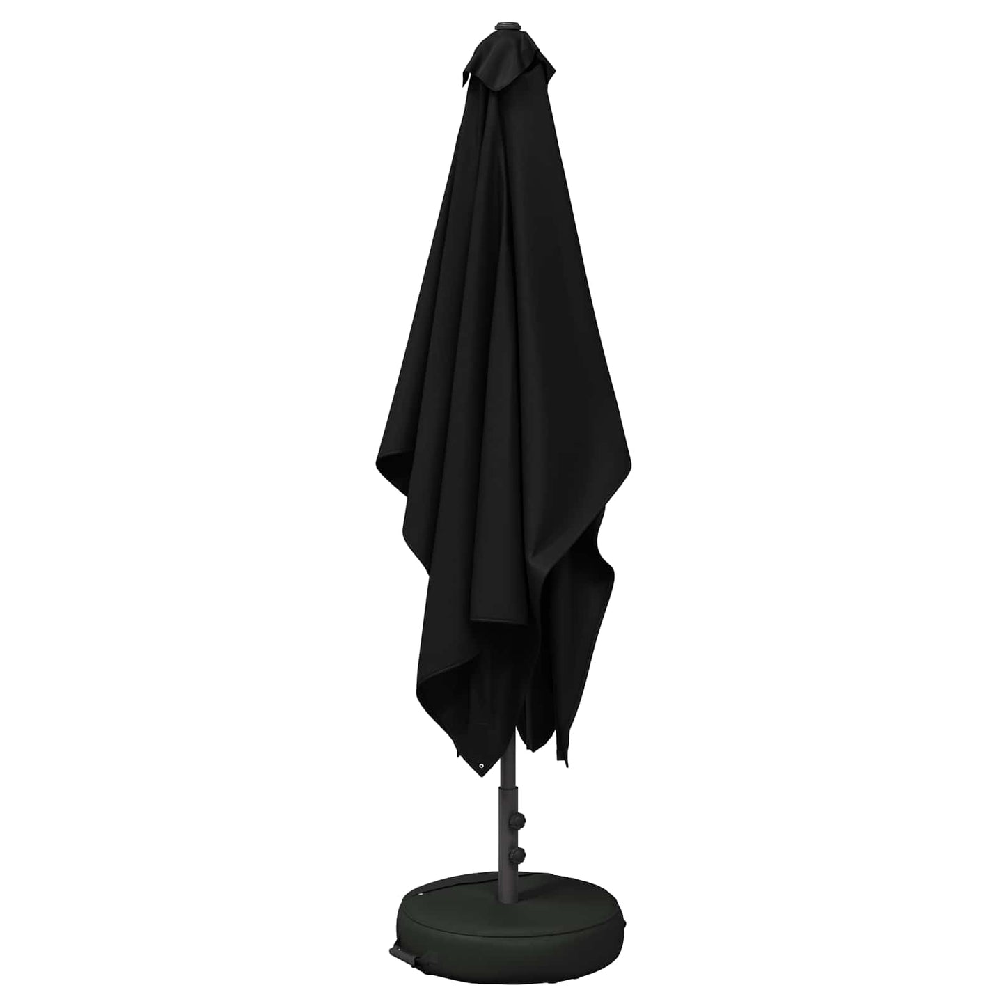 vidaXL Ομπρέλα Κήπου με Βάση 200 x 300 cm Πολυεστέρας Ορθογώνιος Μαύρο