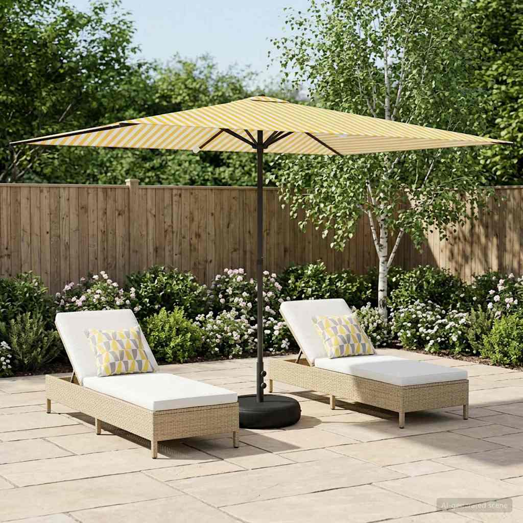 vidaXL Ομπρέλα Κήπου με Βάση 200 x 300 cm Πολυεστέρας Ορθογώνιος