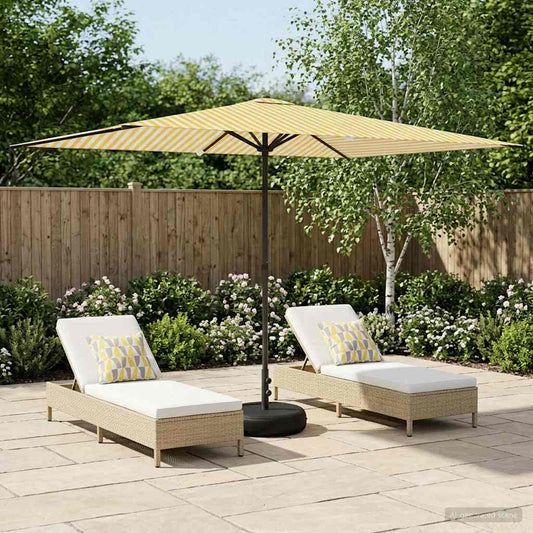 vidaXL Ομπρέλα Κήπου με Βάση 200 x 300 cm Πολυεστέρας Ορθογώνιος