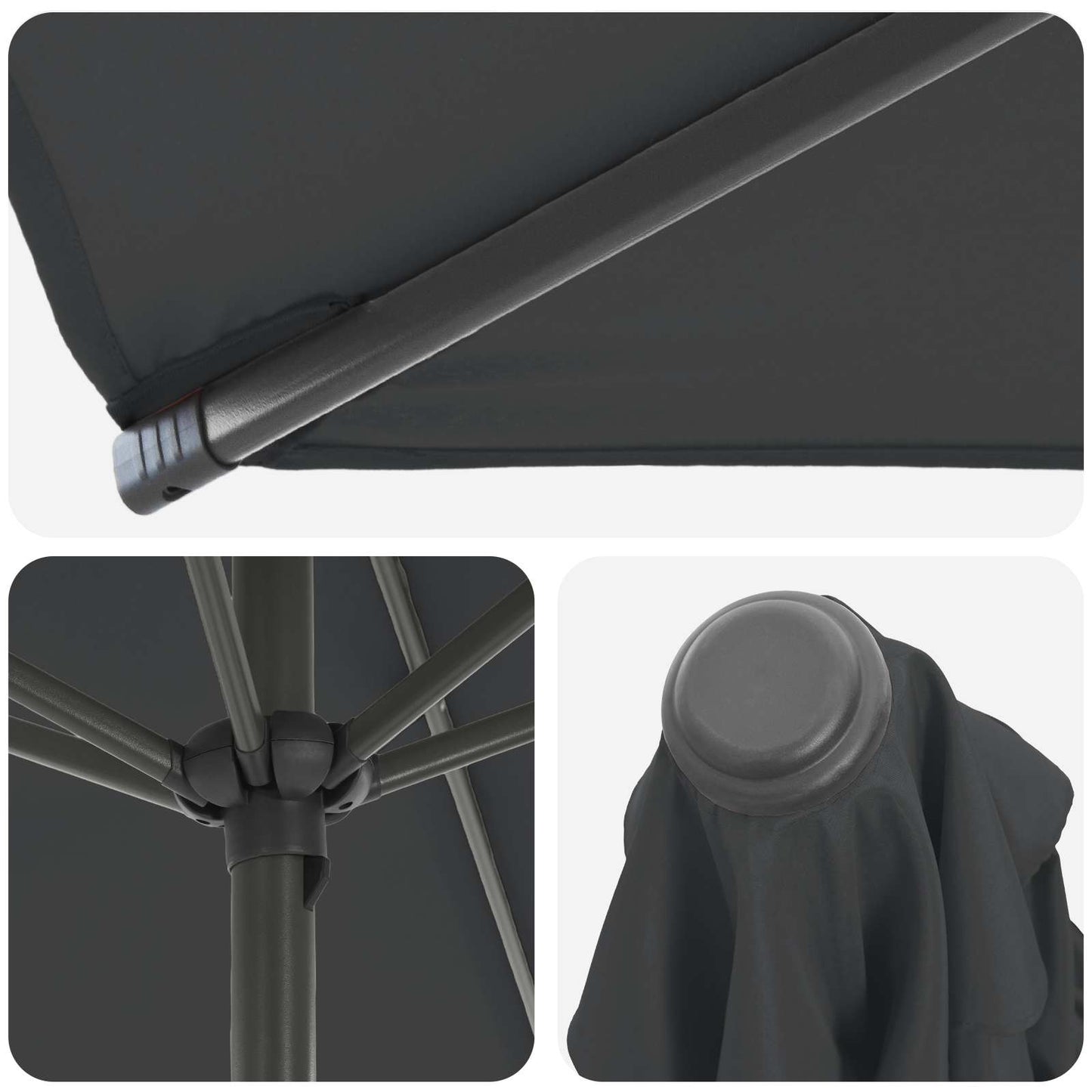 vidaXL Ομπρέλα Κήπου με Βάση 300 x 300 cm Πολυεστέρας Ορθογώνιος