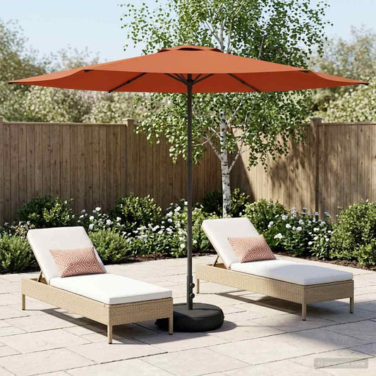 vidaXL Ομπρέλα Κήπου με Βάση 300 x 300 cm Πολυεστέρας Ορθογώνιος