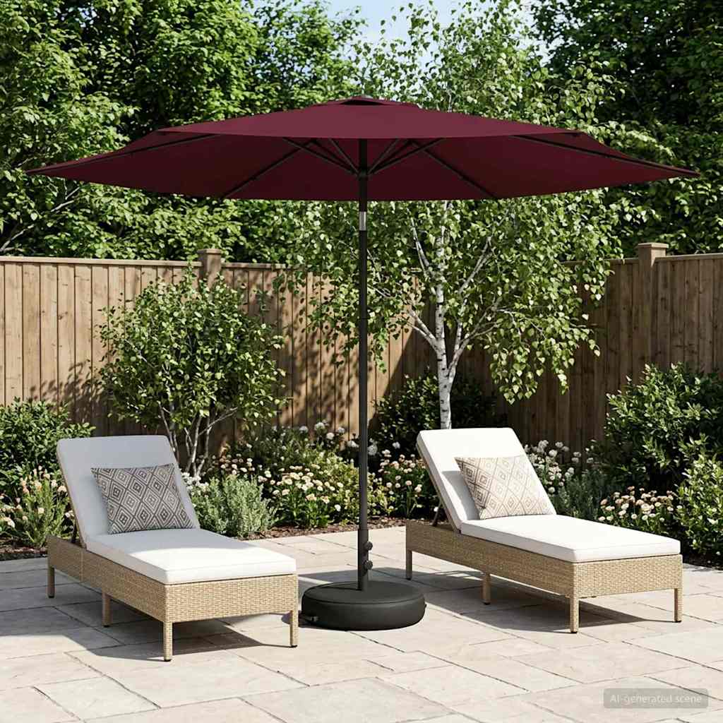 vidaXL Ομπρέλα Κήπου με Βάση 300 x 300 cm Πολυεστέρας Ορθογώνιος