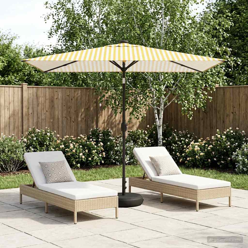 vidaXL Ομπρέλα Κήπου με LED Φώτα και Βάση 200 x 300 cm Πολυεστέρας