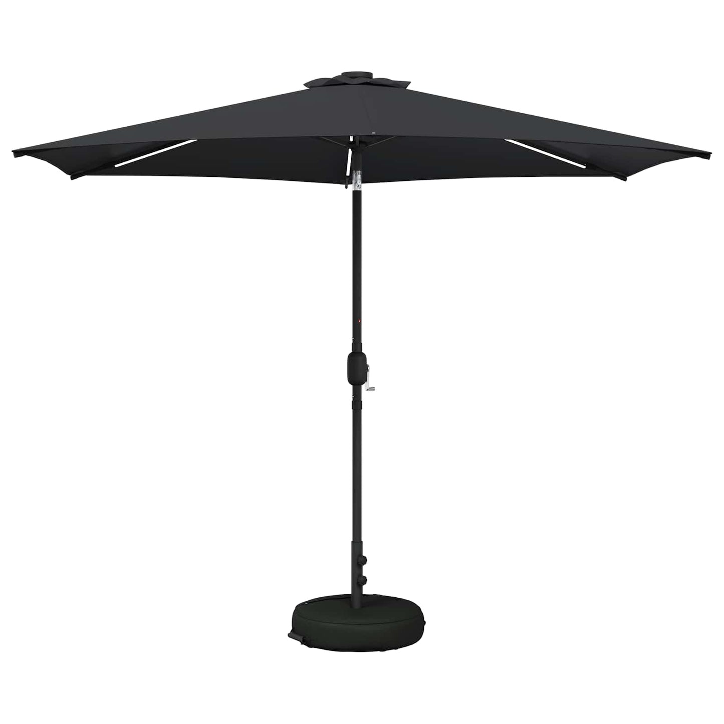 vidaXL Ομπρέλα Κήπου με LED Φώτα και Βάση 300 x 300 cm Πολυεστέρας