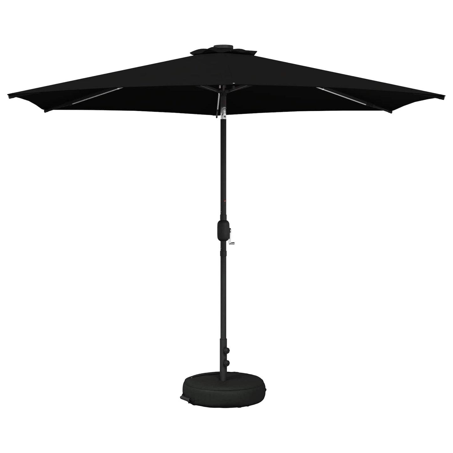 vidaXL Ομπρέλα Κήπου με LED Φώτα και Βάση 300 x 300 cm Πολυεστέρας