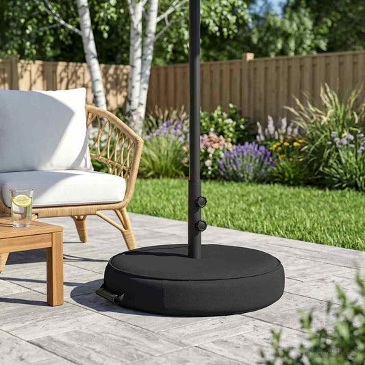 vidaXL Βάση ομπρέλας βεράντας 53 x 53 x 40 cm Ατσάλι Μαύρο