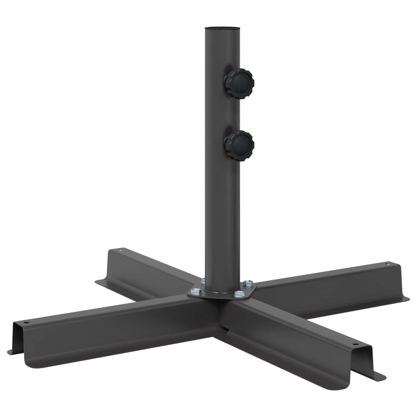 vidaXL Βάση ομπρέλας βεράντας 53 x 53 x 40 cm Ατσάλι Μαύρο
