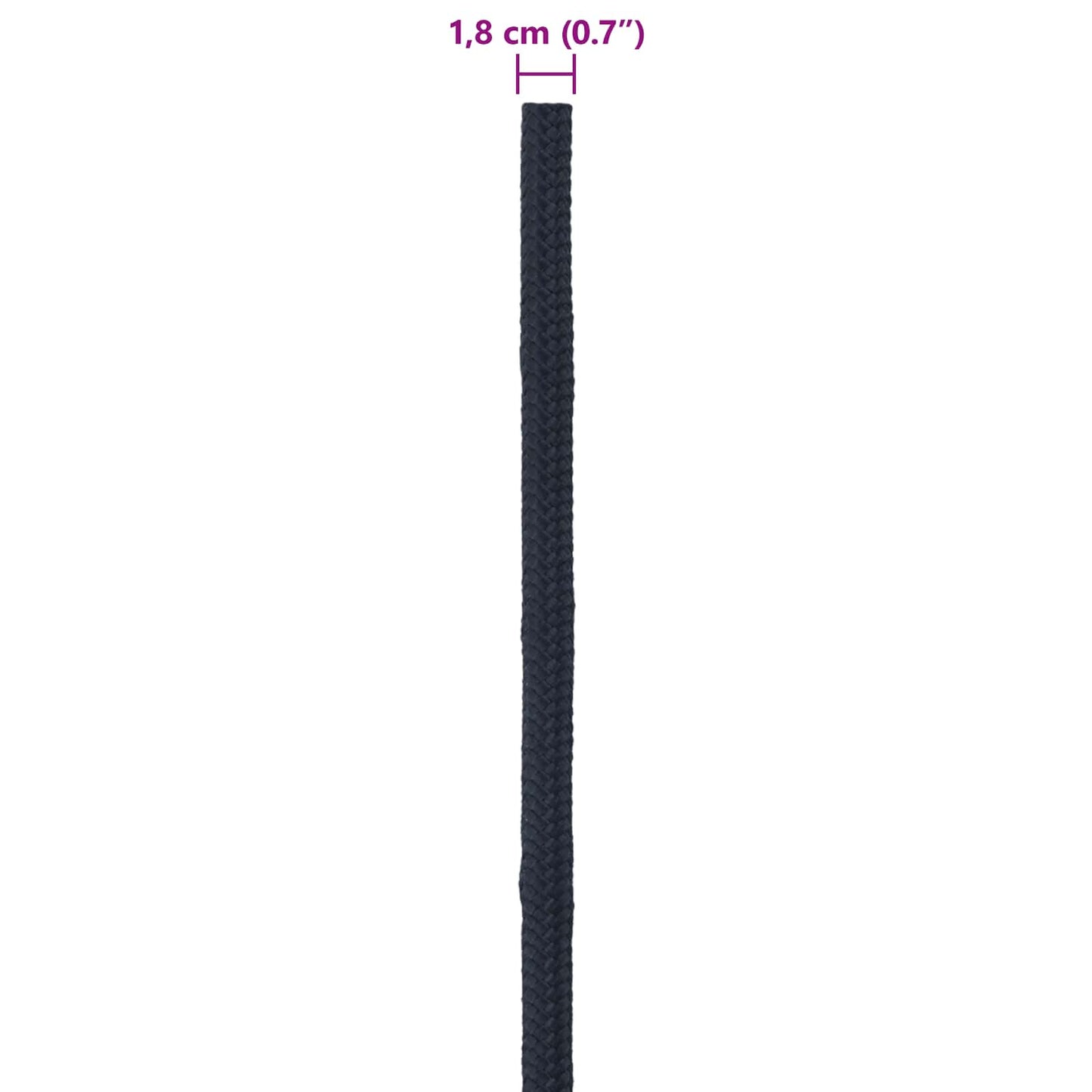 vidaXL Σχοινί Boat 1.8 mm 100 m Βασιλικό Μπλε Πολυεστέρας