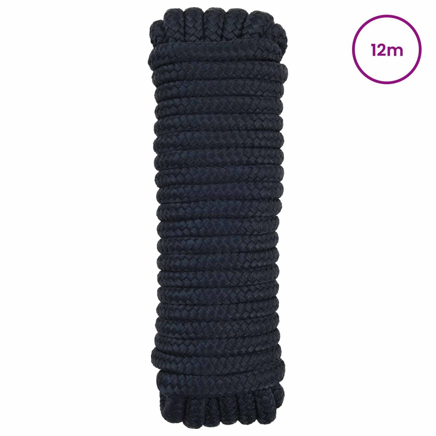 vidaXL Σχοινί Boat 12 mm 12 m Βασιλικό Μπλε Πολυεστέρας