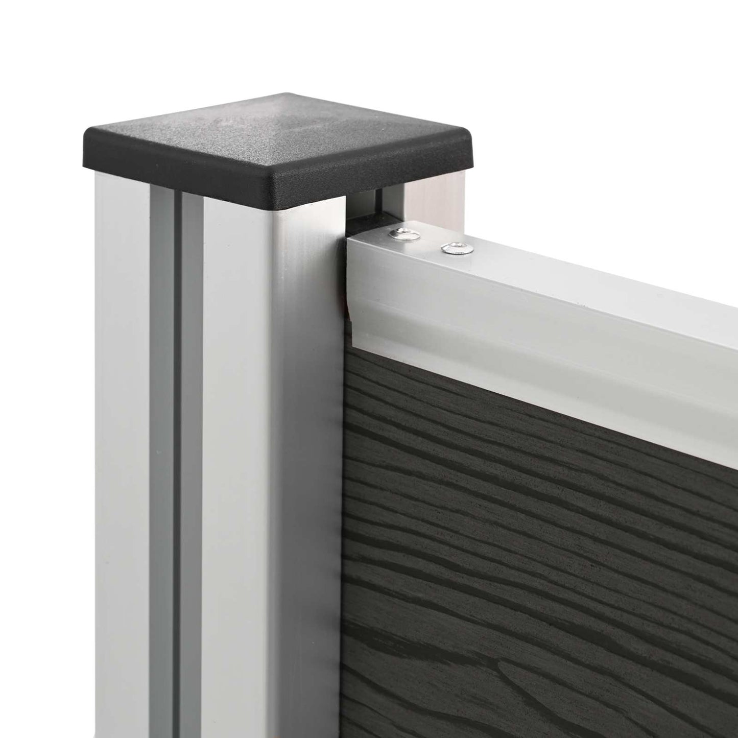 vidaXL Φράχτης Σκουπιδιών Γκρι 161 x 85 x 115 εκ Αλουμίνιο και WPC