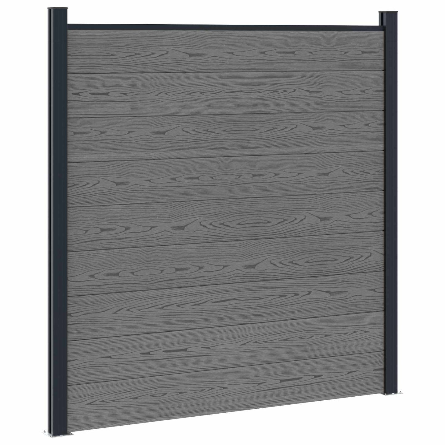 vidaXL Σετ Φράχτη 5 τμχ. 872 x 186 cm WPC και Αλουμίνιο Γκρι