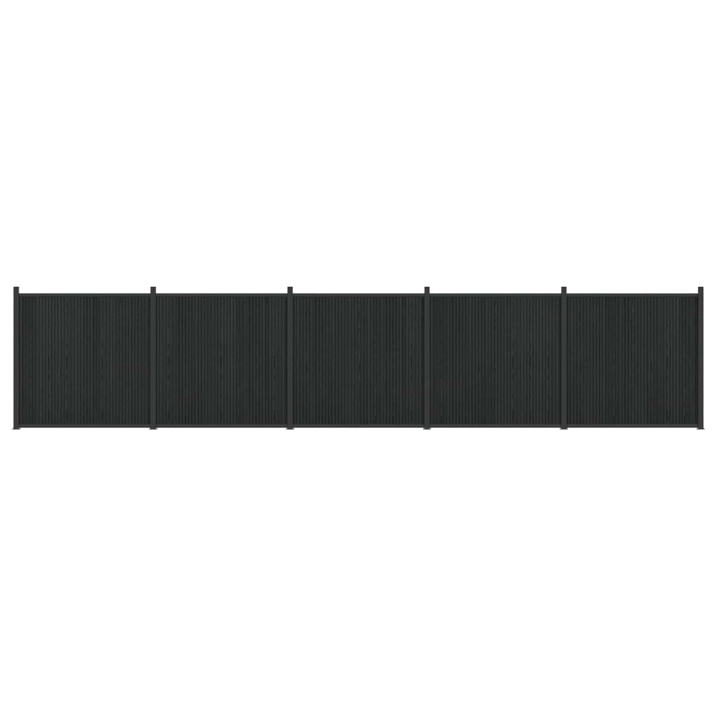 vidaXL Πάνελ Φράχτη 5 τμχ. 880 x 186,5 εκ. WPC και Αλουμίνιο Μαύρο