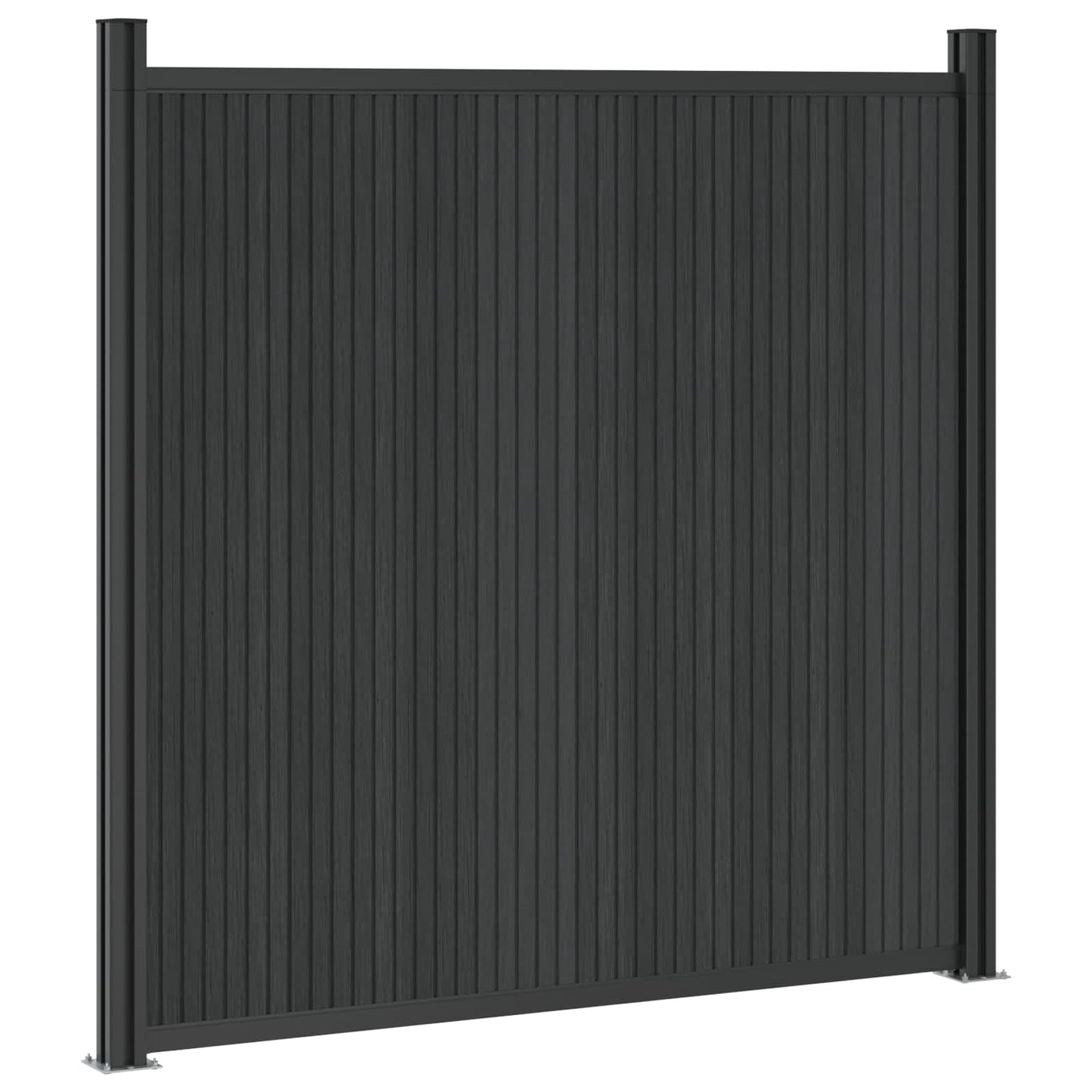 vidaXL Πάνελ Φράχτη 10 τμχ. 1755 x 186,5 εκ WPC και Αλουμίνιο Μαύρο