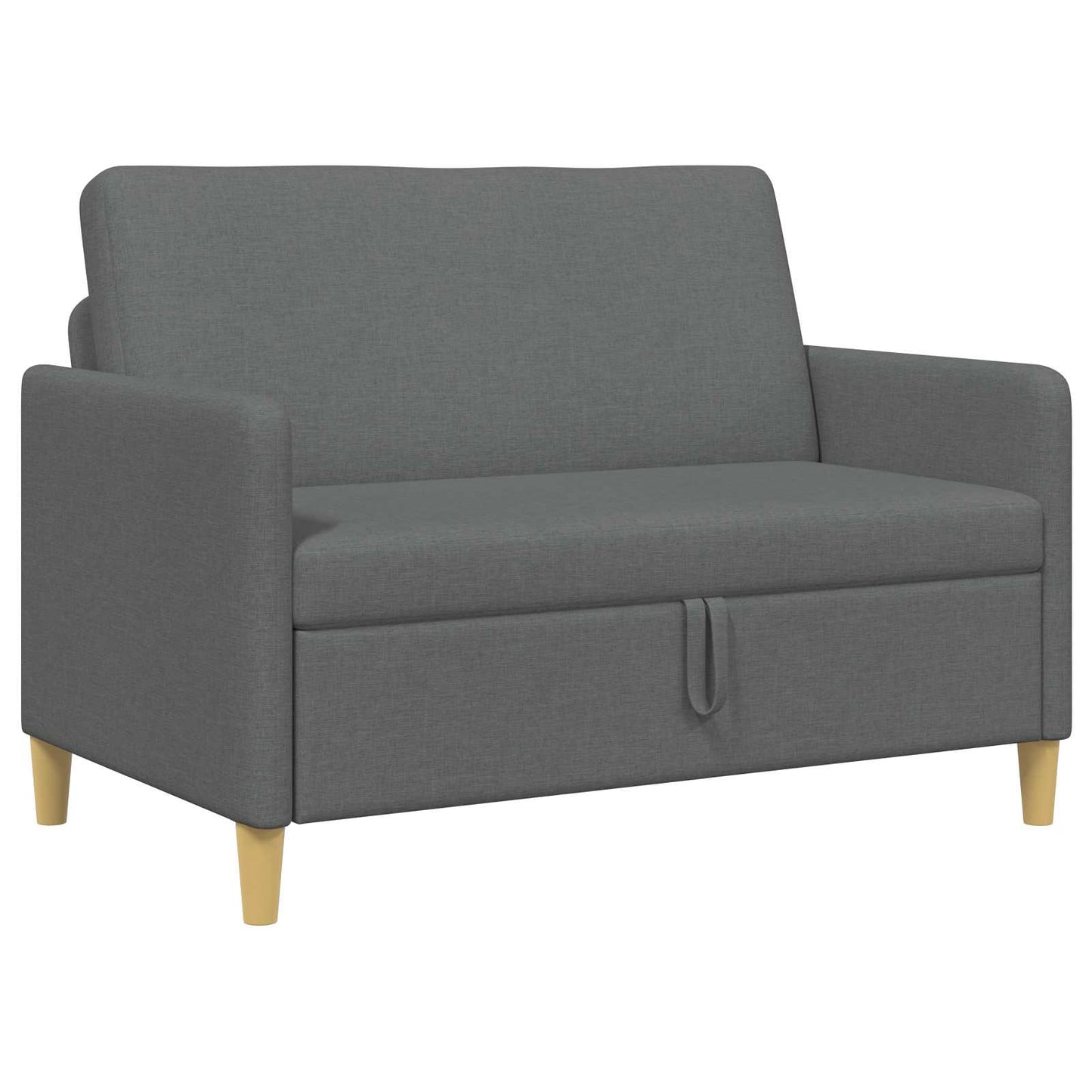 vidaXL Καναπές με Αποθήκευση Σκούρο Γκρι 122 x 78 x 87 εκ Πολυεστέρας
