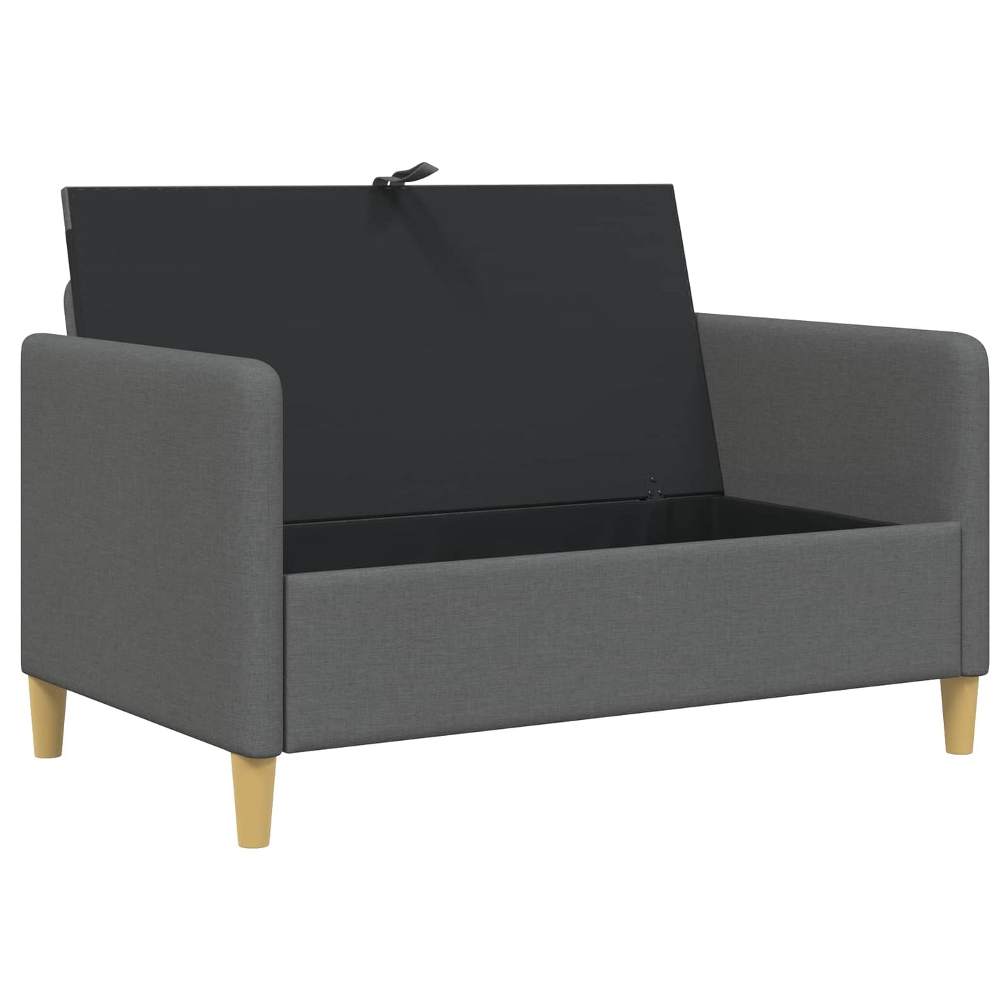 vidaXL Καναπές με Αποθήκευση Σκούρο Γκρι 122 x 78 x 87 εκ Πολυεστέρας
