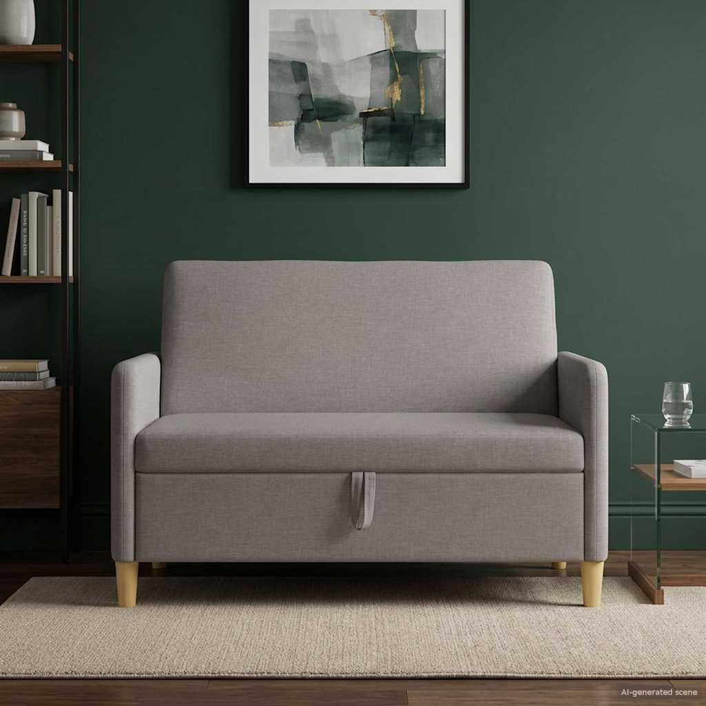 vidaXL Καναπές με Αποθήκευση Taupe 122 x 78 x 87 εκ Πολυεστέρας
