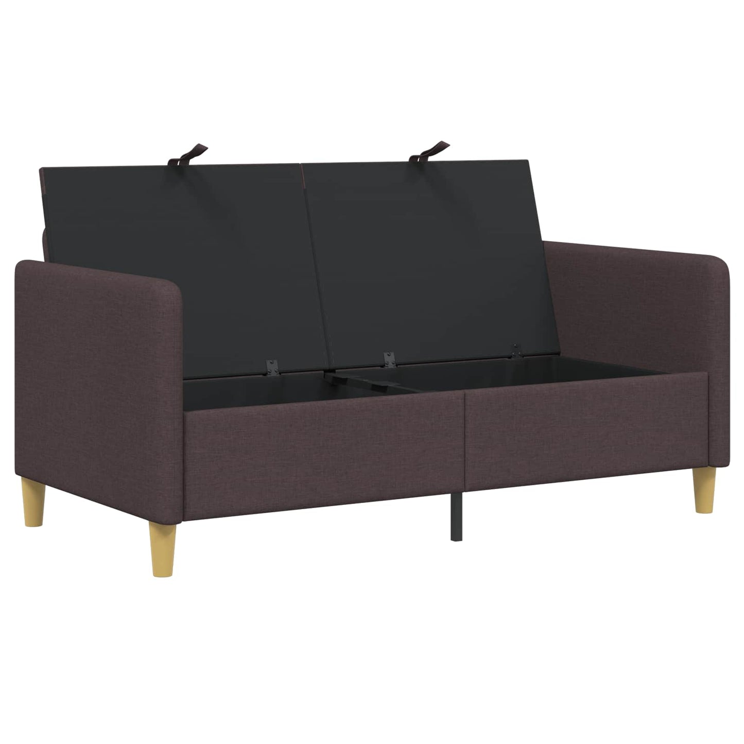 vidaXL Καναπές με Αποθήκευση Σκούρο Καφέ 152 x 78 x 87 εκ Πολυεστέρας