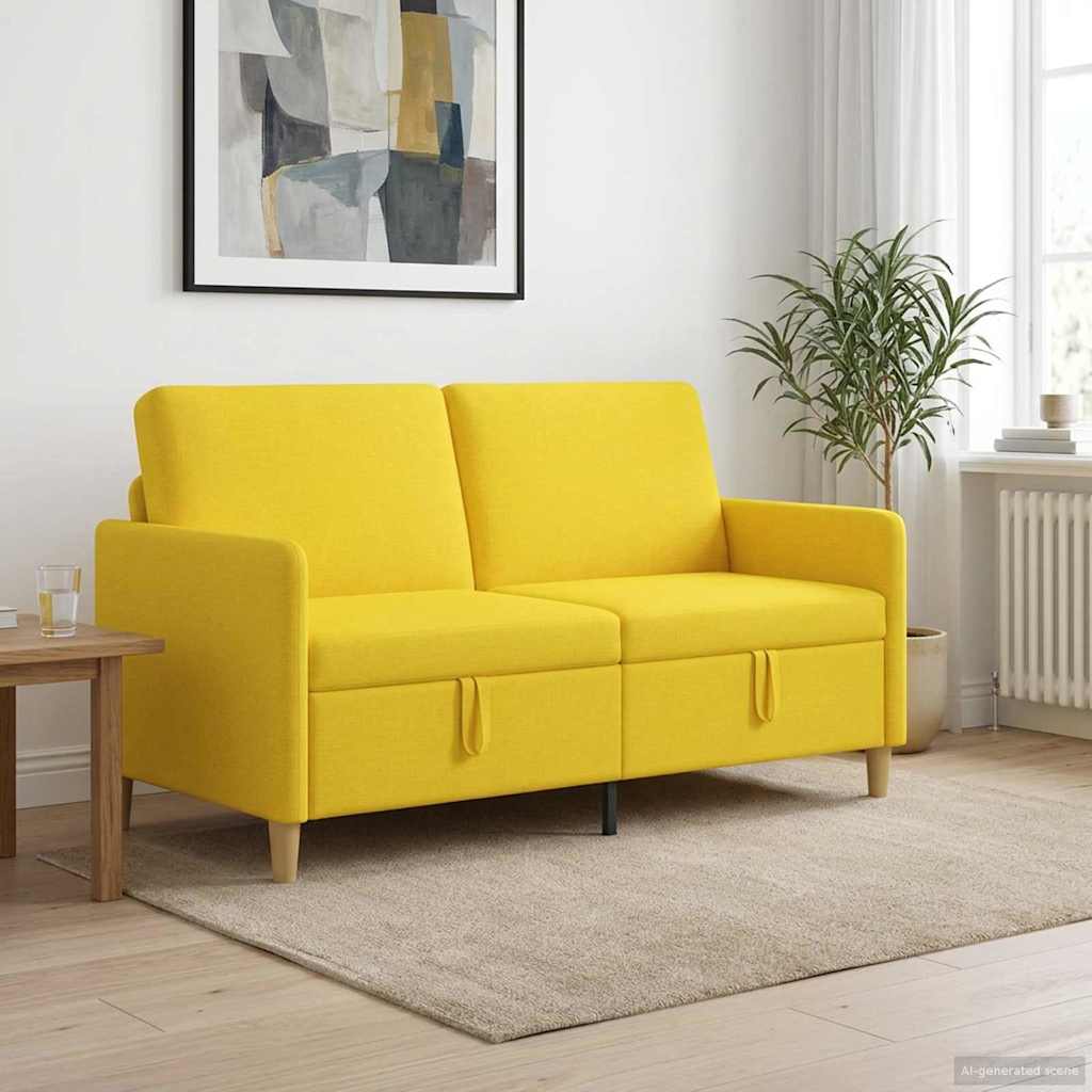 vidaXL Καναπές με Αποθήκευση Απαλό Κίτρινο 152 x 78 x 87 εκ