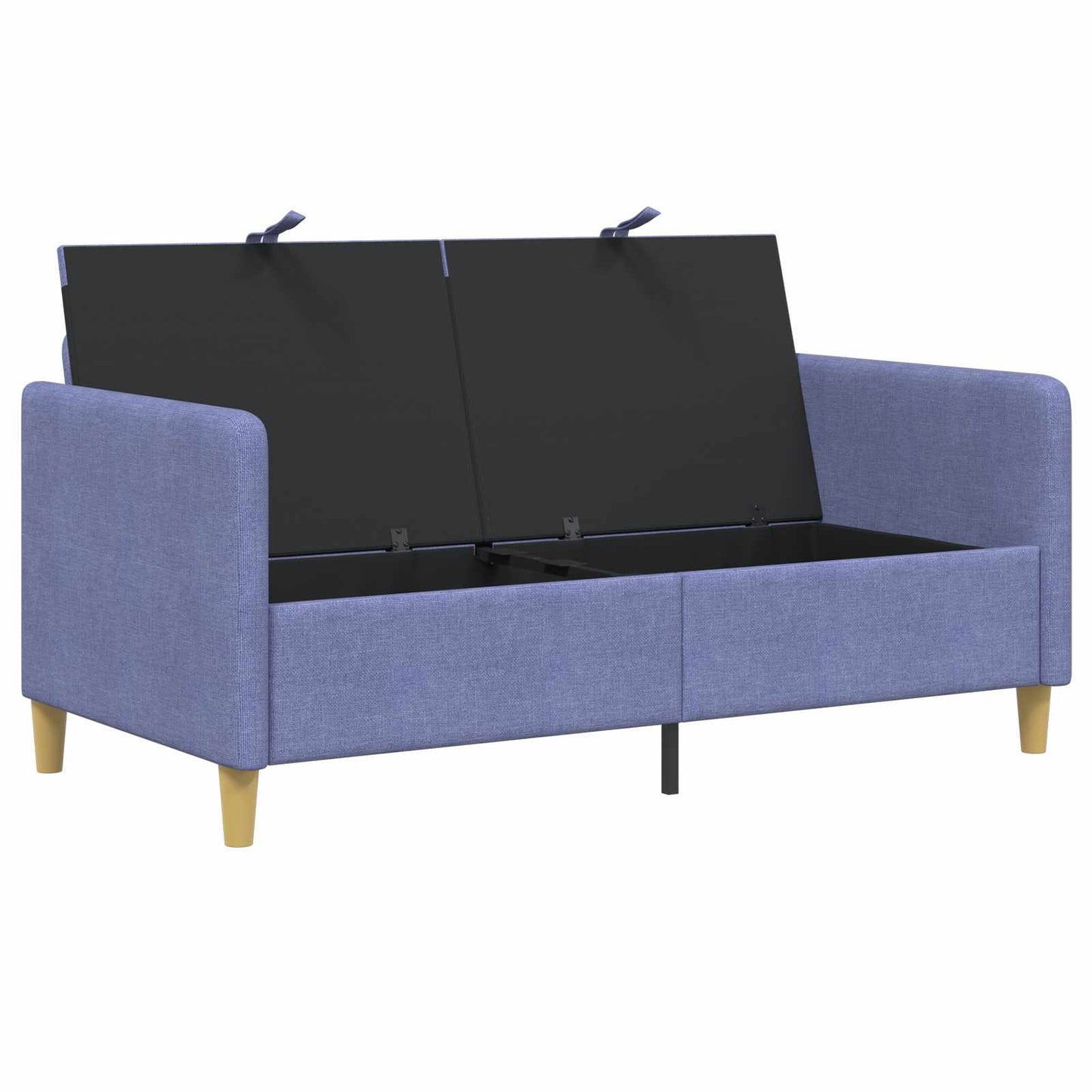 vidaXL Καναπές με Αποθήκευση Μπλε τζην 152 x 78 x 87 εκ Πολυεστέρας