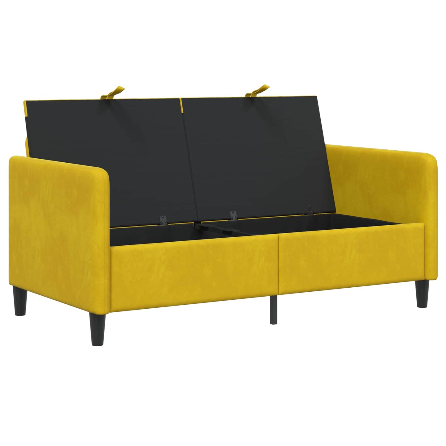 vidaXL Καναπές με Αποθήκευση Κίτρινο 152 x 78 x 87 εκ Πολυεστέρας
