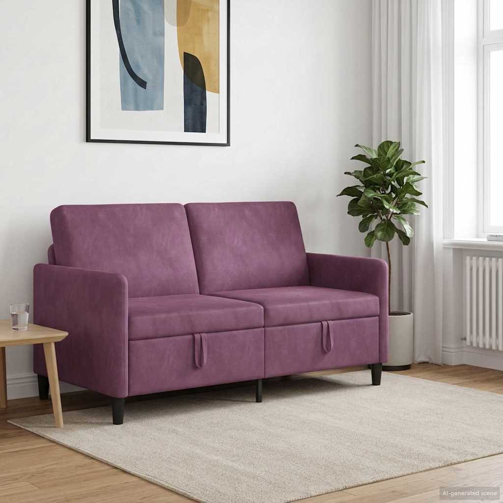 vidaXL Καναπές με Αποθήκευση Μοβ 152 x 78 x 87 εκ Πολυεστέρας