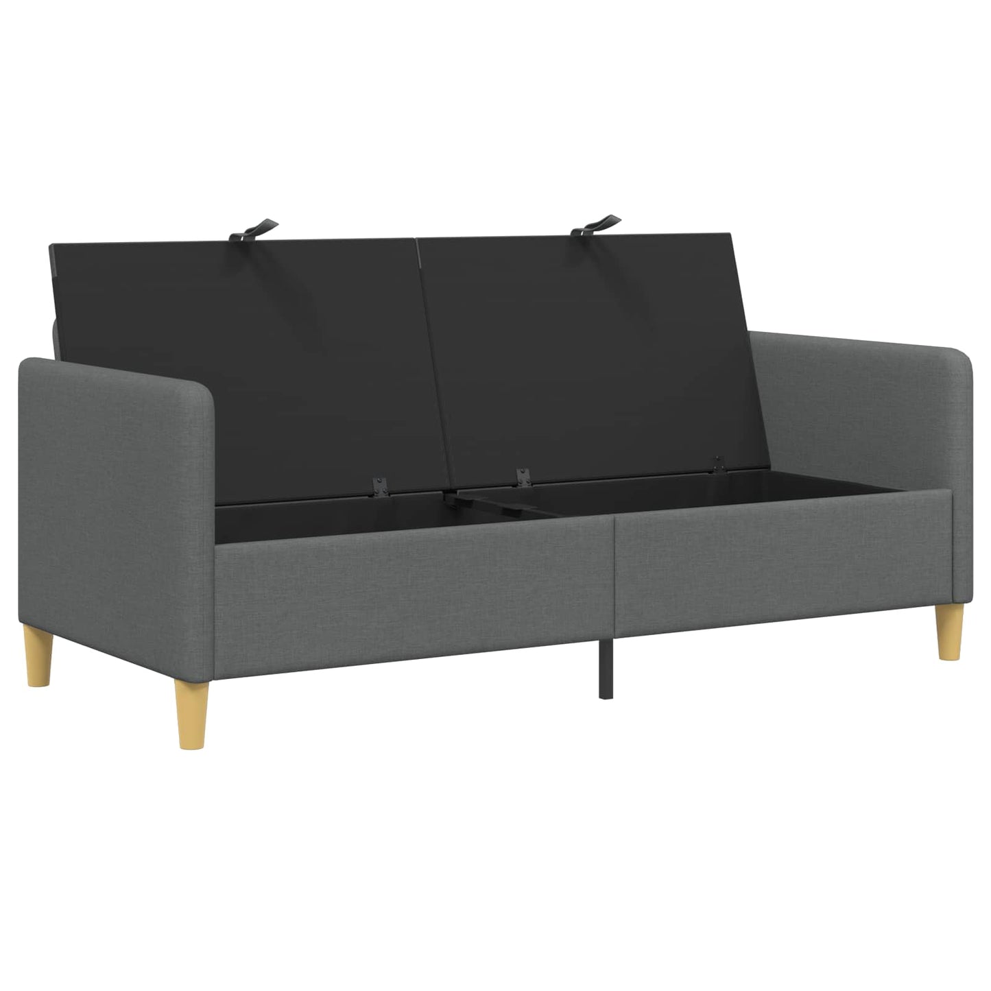 vidaXL Καναπές με Αποθήκευση Σκούρο Γκρι 172 x 78 x 87 εκ Πολυεστέρας