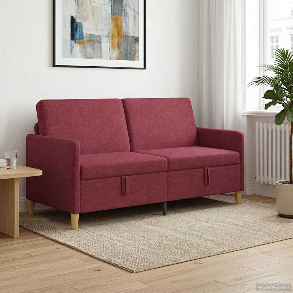 vidaXL Καναπές με Αποθήκευση Κόκκινο 172 x 78 x 87 εκ Πολυεστέρας