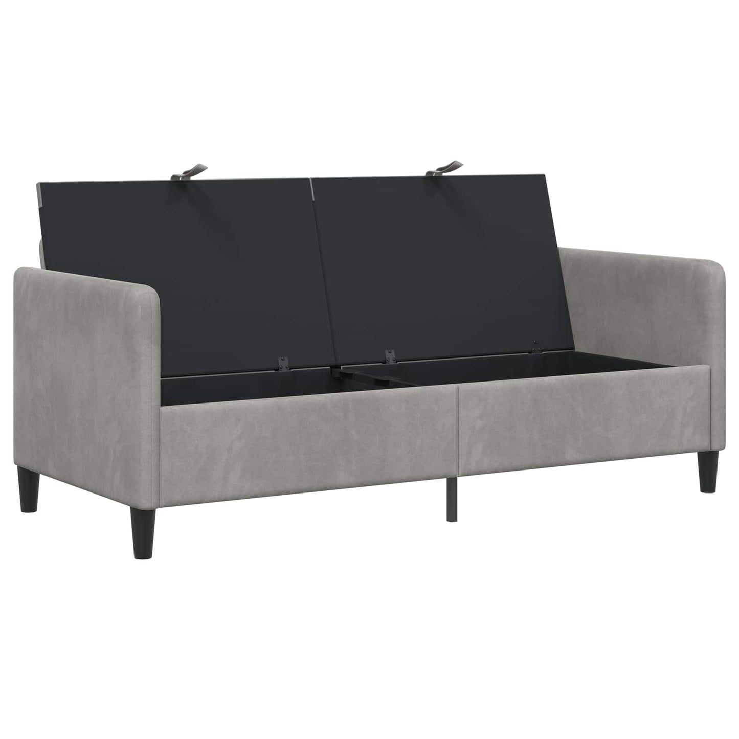 vidaXL Καναπές με Αποθήκευση Ανοιχτό γκρι 172 x 78 x 87 εκ Πολυεστέρας