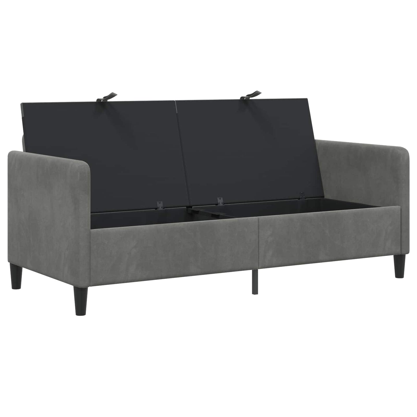 vidaXL Καναπές με Αποθήκευση Σκούρο Γκρι 172 x 78 x 87 εκ Πολυεστέρας