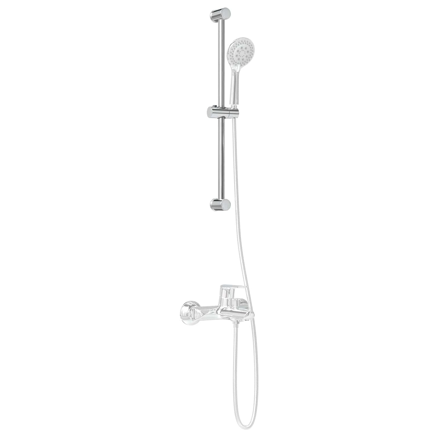 vidaXL Βάση Κεφαλής Ντους Χρωμέ 71 cm Ανοξείδωτο Ατσάλι