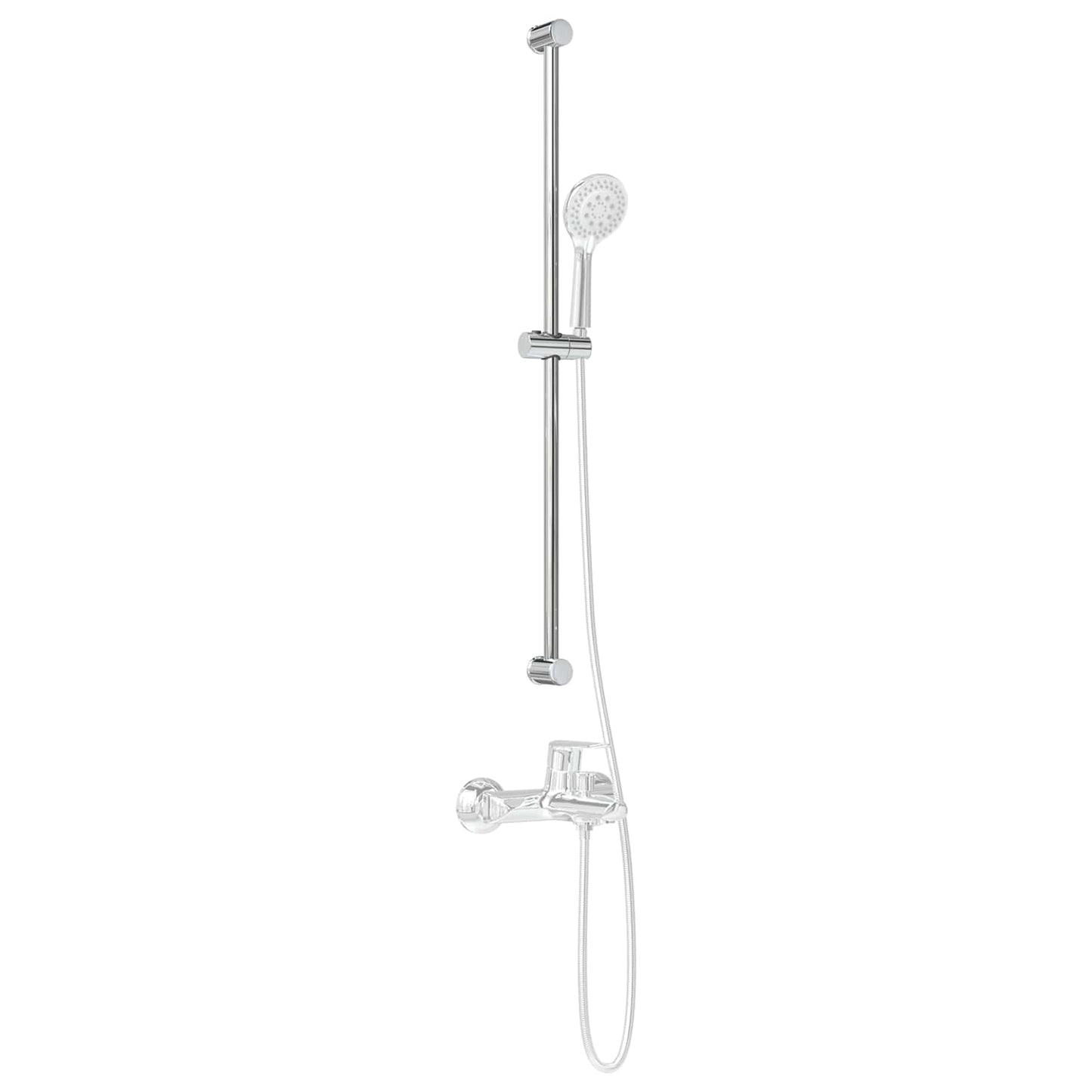 vidaXL Βάση Κεφαλής Ντους Χρωμέ 101 cm Ανοξείδωτο Ατσάλι