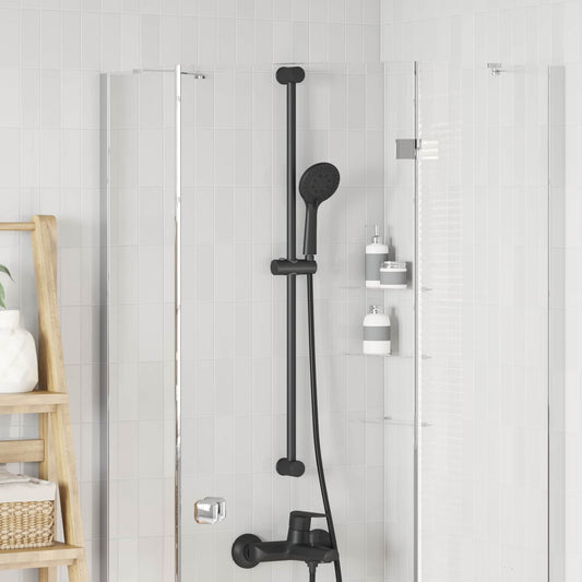 vidaXL Βάση Κεφαλής Ντους Μαύρο 101 cm Ανοξείδωτο Ατσάλι