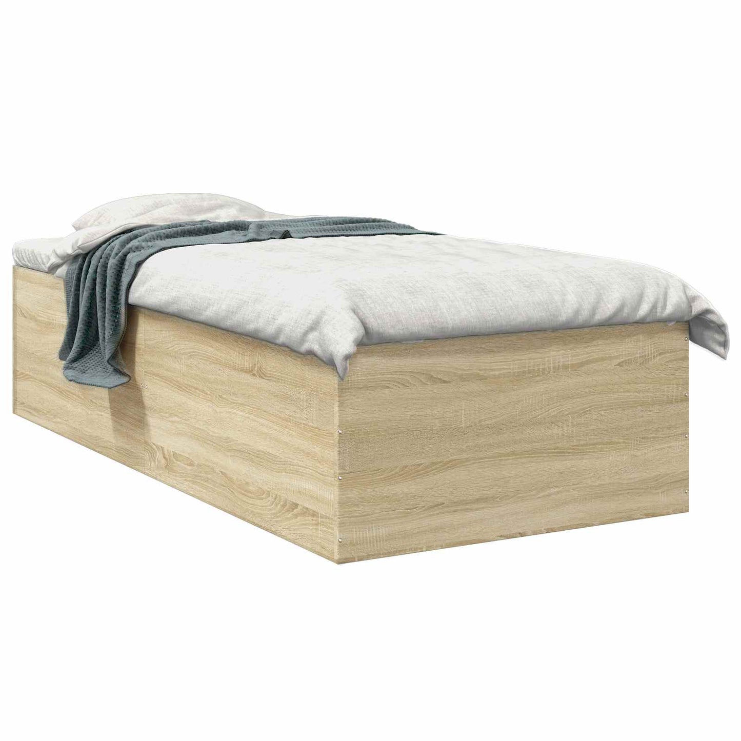 vidaXL Κρεβάτι δαπέδου Sonoma Δρυς 80 x 200 cm Επεξεργασμένο Ξύλο