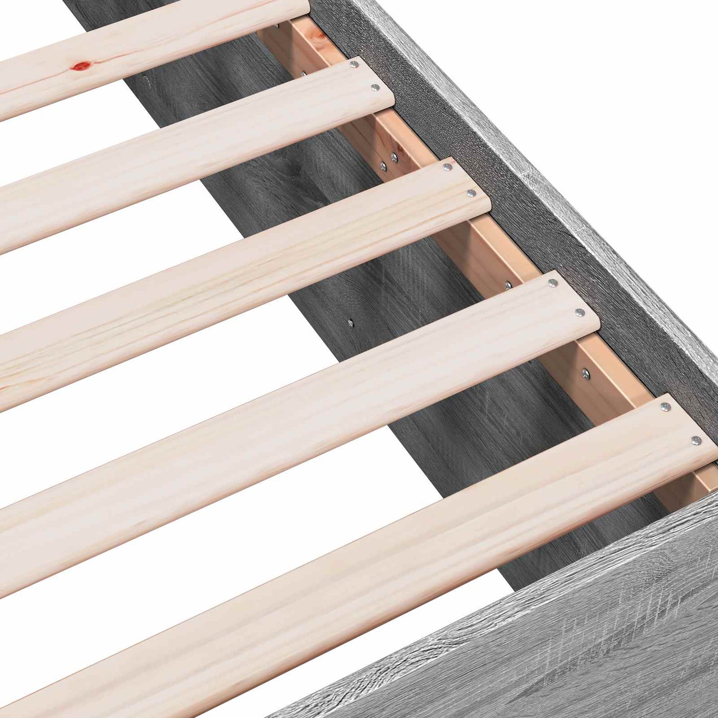 vidaXL Κρεβάτι δαπέδου Γκρι Sonoma 80 x 200 cm Επεξεργασμένο Ξύλο