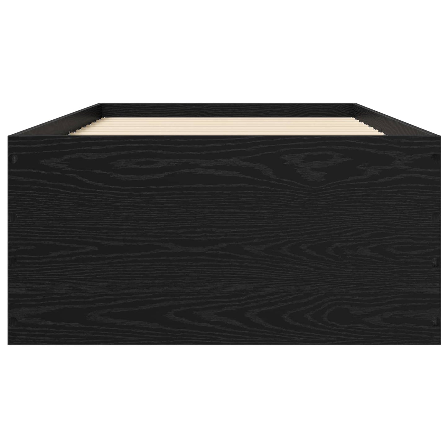 vidaXL Κρεβάτι δαπέδου Μαύρη Δρυς 80 x 200 cm Επεξεργασμένο Ξύλο
