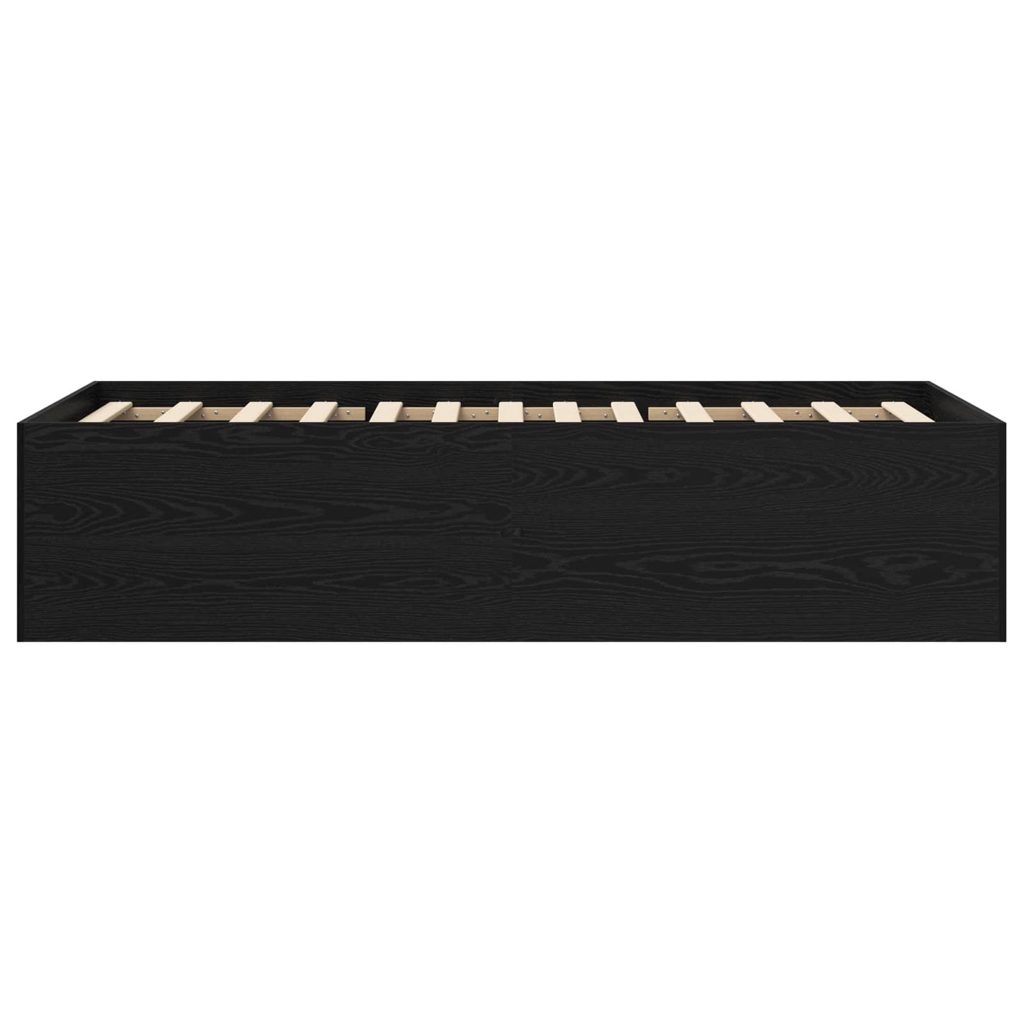 vidaXL Κρεβάτι δαπέδου Μαύρη Δρυς 80 x 200 cm Επεξεργασμένο Ξύλο