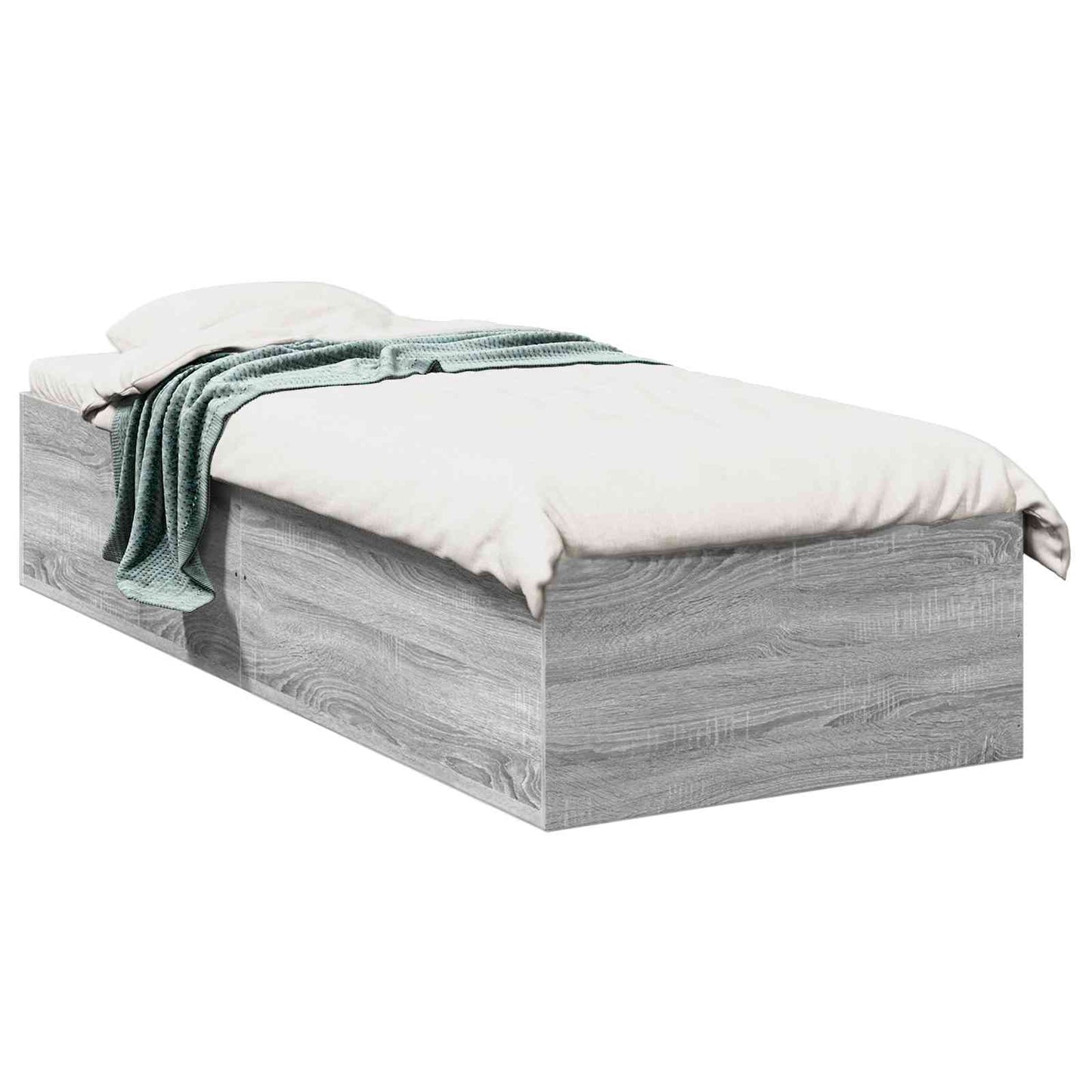 vidaXL Κρεβάτι δαπέδου Γκρι Sonoma 80 x 200 cm Επεξεργασμένο Ξύλο