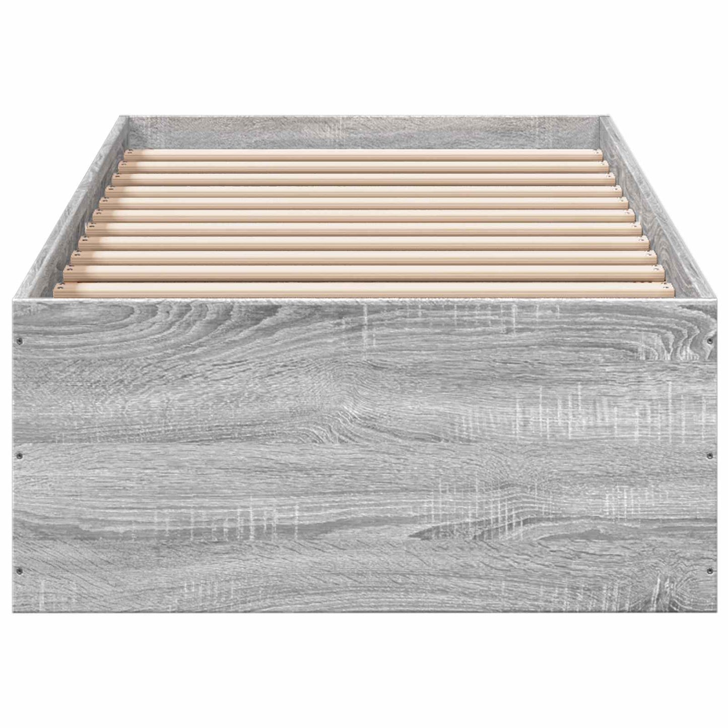 vidaXL Κρεβάτι δαπέδου Γκρι Sonoma 80 x 200 cm Επεξεργασμένο Ξύλο