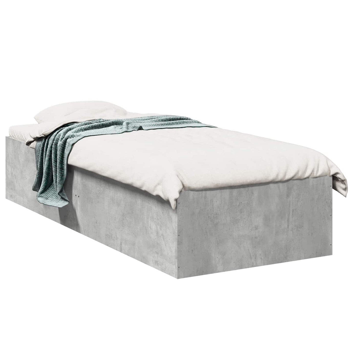 vidaXL Κρεβάτι δαπέδου Γκρι Σκυροδέματος 80 x 200 cm
