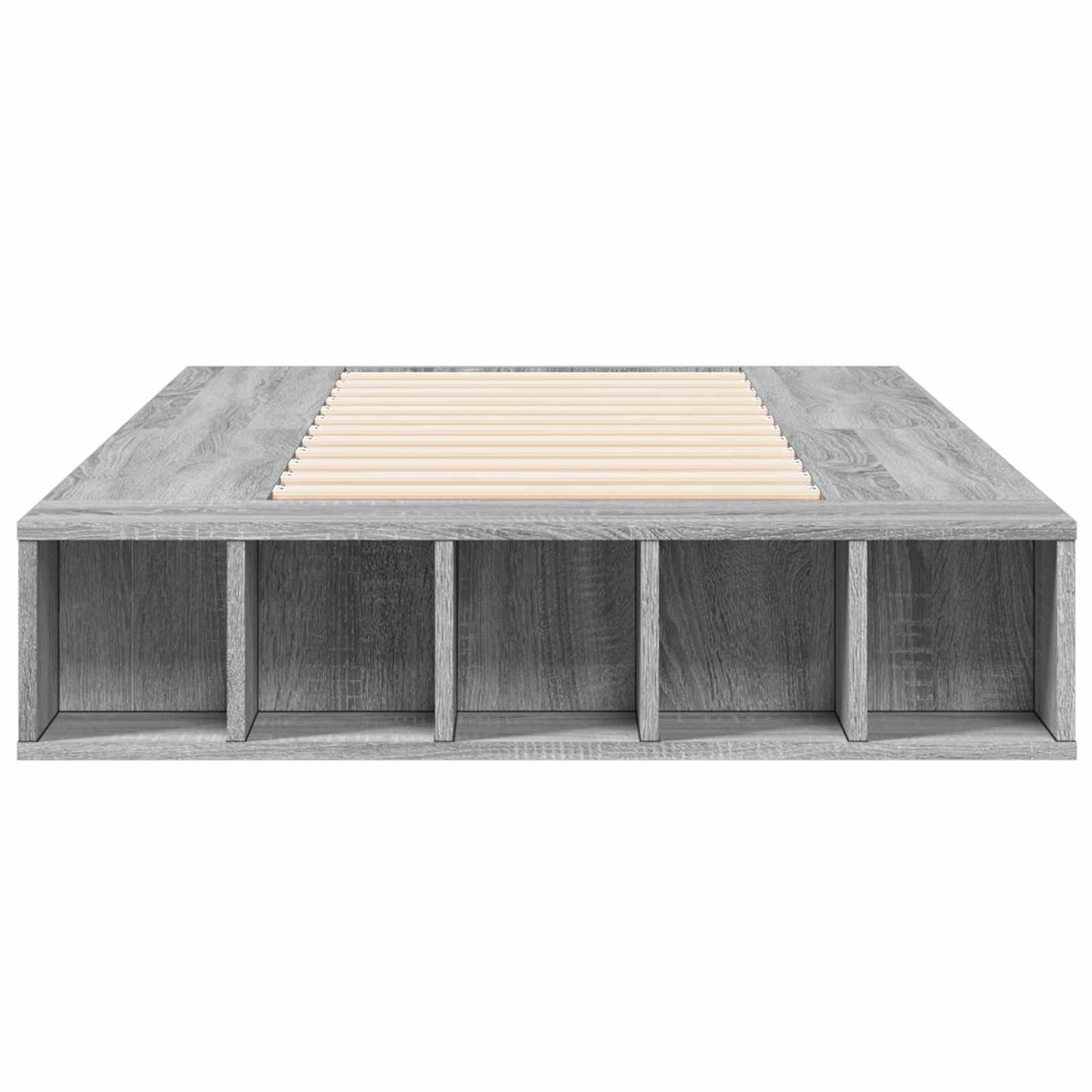 vidaXL Σκελετός κρεβατιού με αποθήκευση Γκρι Sonoma 80 x 200 cm