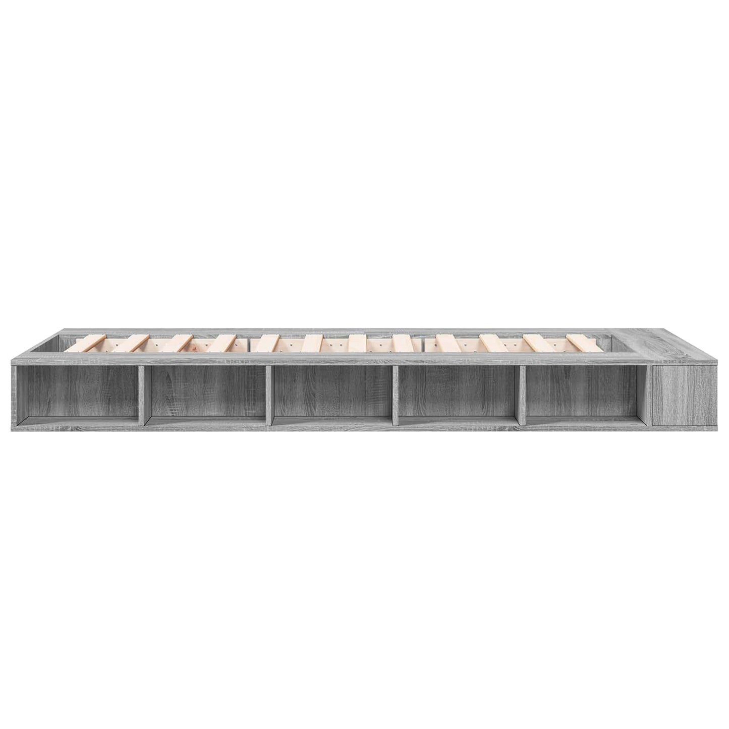 vidaXL Σκελετός κρεβατιού με αποθήκευση Γκρι Sonoma 80 x 200 cm