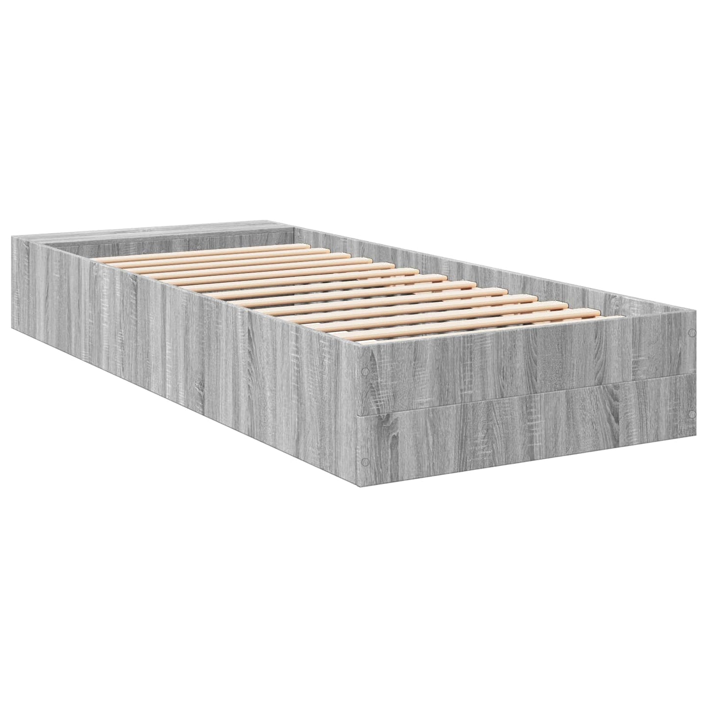 vidaXL Σκελετός κρεβατιού με αποθήκευση Γκρι Sonoma 80 x 200 cm