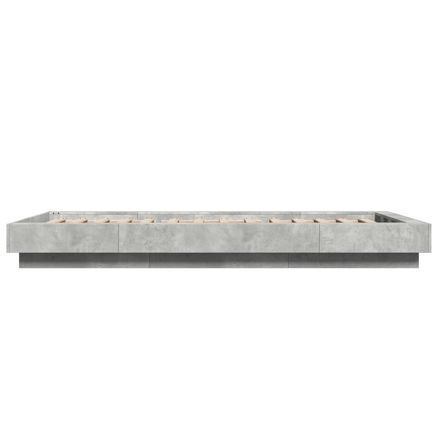 vidaXL Κρεβάτι με φωτισμό LED Γκρι Σκυροδέματος 80 x 200 cm