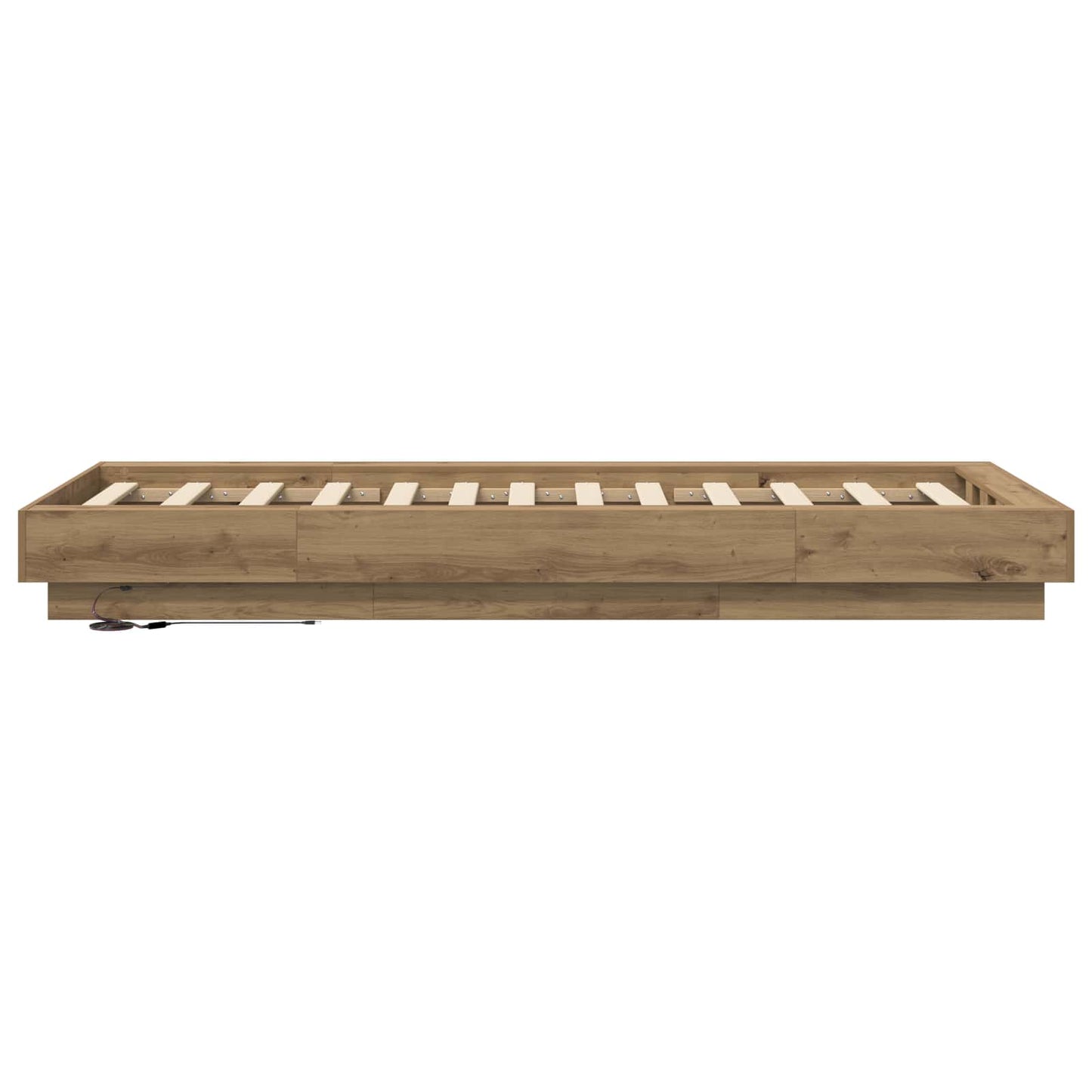 vidaXL Κρεβάτι με φωτισμό LED Artisian Δρυς 80 x 200 cm