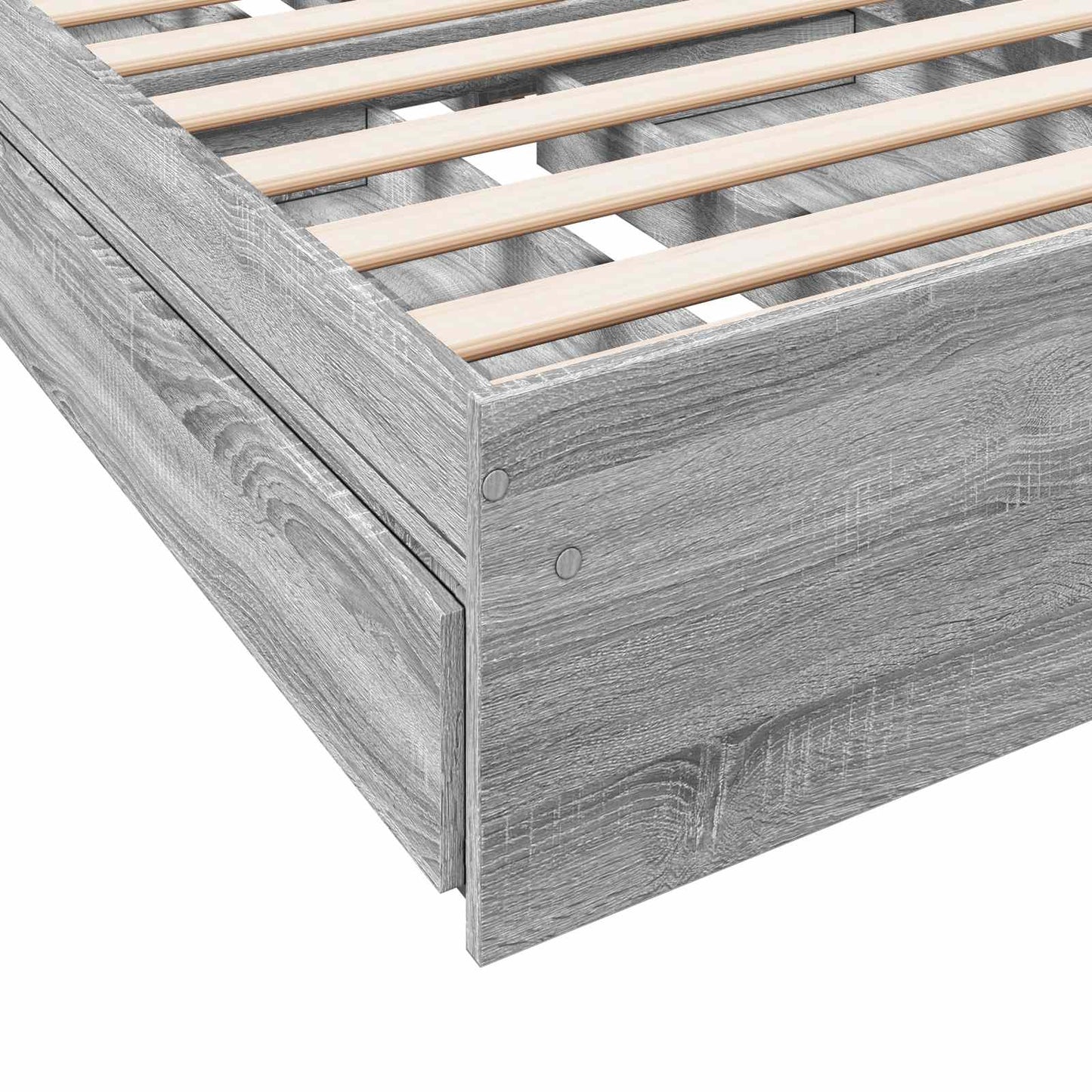 vidaXL Σκελετός κρεβατιού με αποθήκευση Γκρι Sonoma 80 x 200 cm